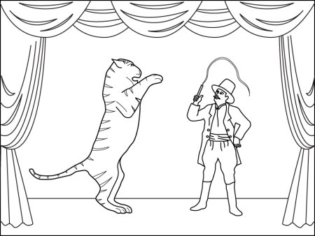 Сцена раскраска