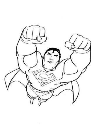 Раскраска Супергерои Супермен