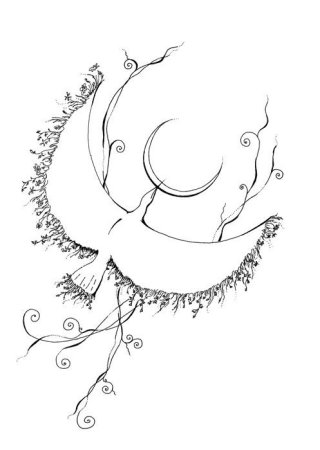 Рисунок Луны карандашом для срисовки