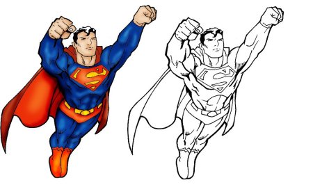 Супермен раскраска для детей