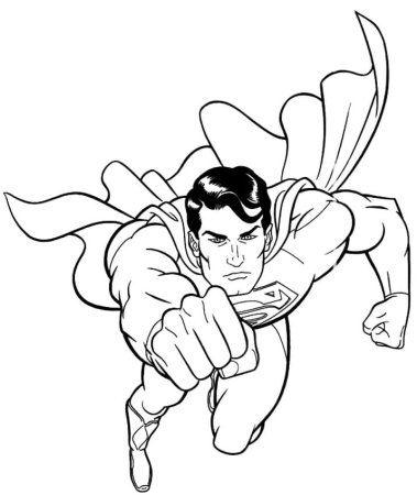 Супермен раскраска для детей