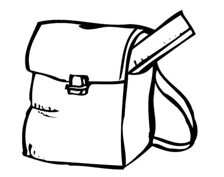 Раскраска рюкзак школьный