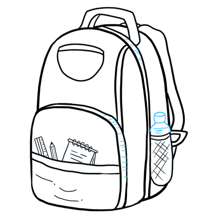 Портфель раскраска