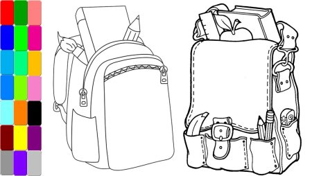 Раскраска школьные принадлежности