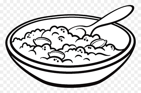 Тарелка с кашей раскраска