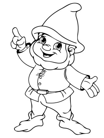 Гном раскраска для детей