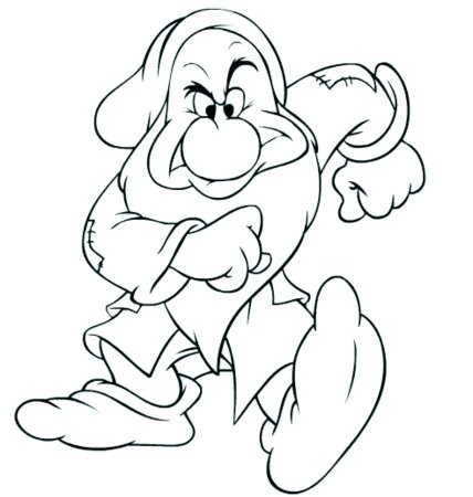 Гном Ворчун раскраска
