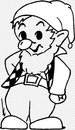 Гном раскраска