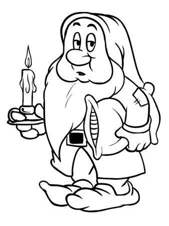 Гном раскраска для детей