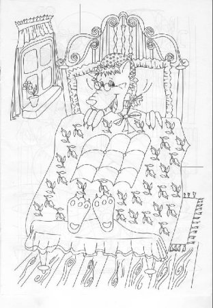 Раскраска госпожа Метелица братья Гримм