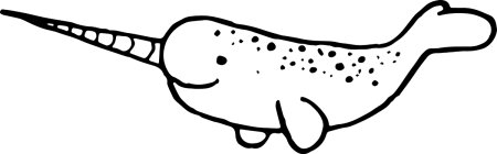 Раскраски нарвал милые