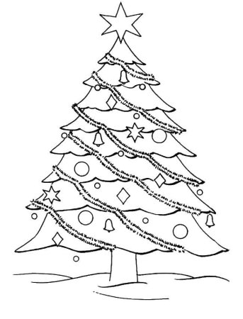 Елка раскраска