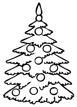 Елка раскраска