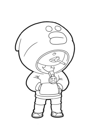 Ракраска Леон БРАВЛ старс