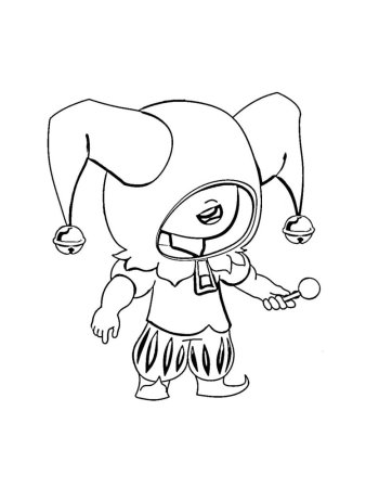 Раскраска Леон Brawl Stars