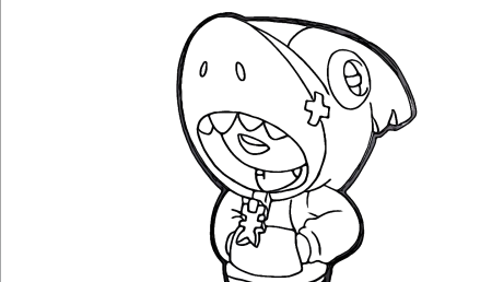 Раскраска Браво старс Леон акула