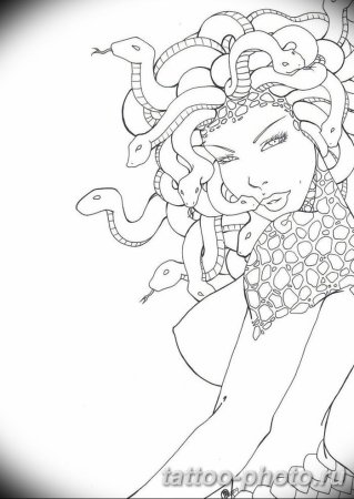 Медуза Горгона раскраска для детей