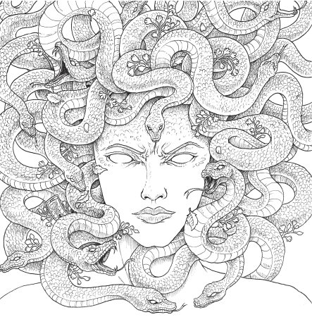 Медуза Горгона древняя Греция рисунок