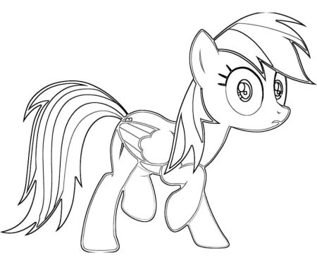 My little Pony раскраска Радуга Дэш