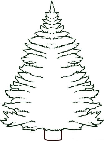 Елочка раскраска для детей