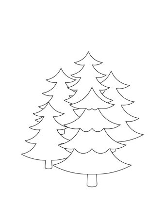 Ель раскраска для детей