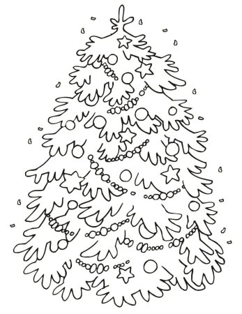 Ель раскраска