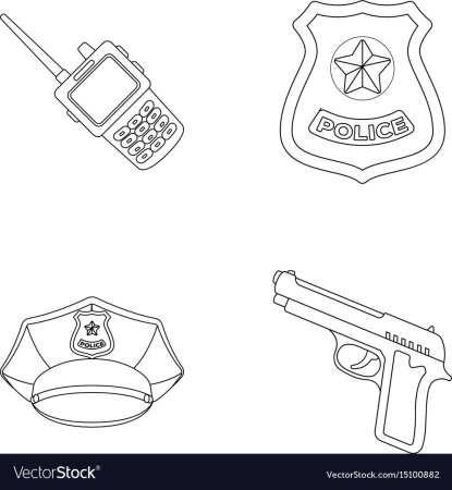 Полицейский значок раскраска