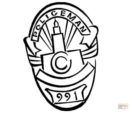 Знак полиции раскраска