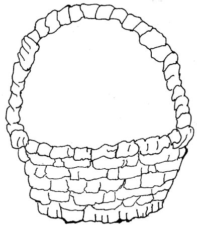 Трафарет корзинки для цветов