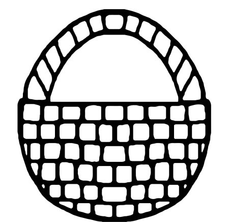 Корзина раскраска для детей