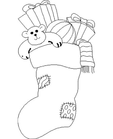 Новогодние носки для вырезания