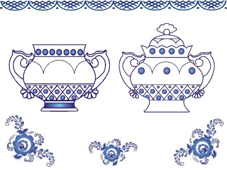 Чайник с узорами рисунок