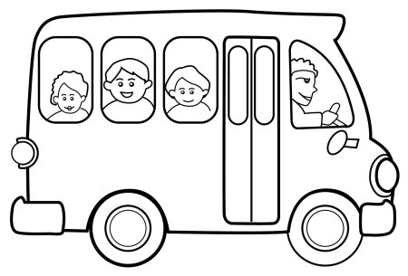 Раскраска автобус