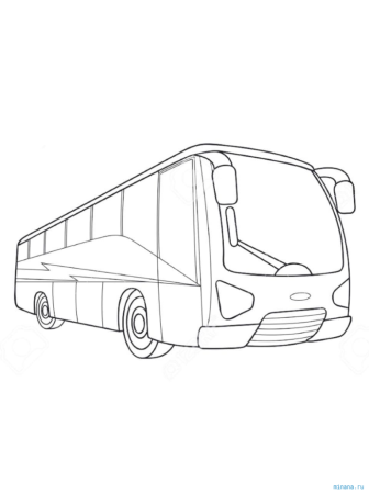 Раскраска автобус ПАЗ 3205