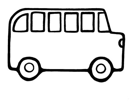 Автобус раскраска для малышей