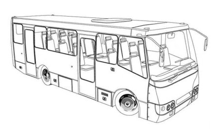 Автобус карандашом для детей