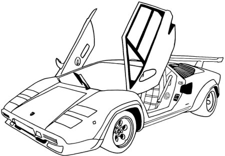 Lamborghini Countach раскраска