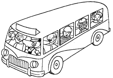 Раскраска водитель автобуса