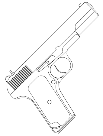 Пистолет рисунок раскраска (47 фото) » рисунки для срисовки на Газ-квас.ком