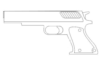 Чертёж пистолета Colt 1911