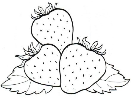 Трафарет клубники для вырезания