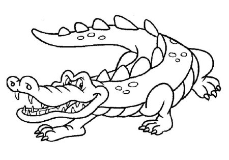 Крокодил картинка раскраска