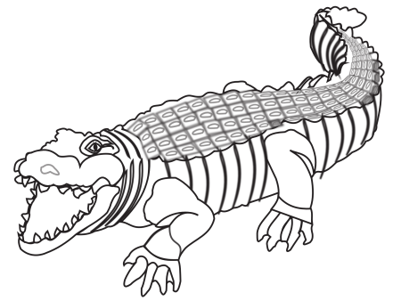 Раскраска крокодил
