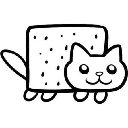 Нян Кэт раскраска