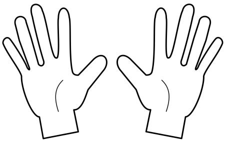 Рука раскраска