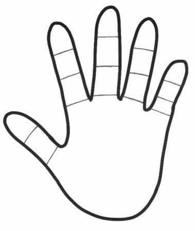 Ладонь раскраска для детей