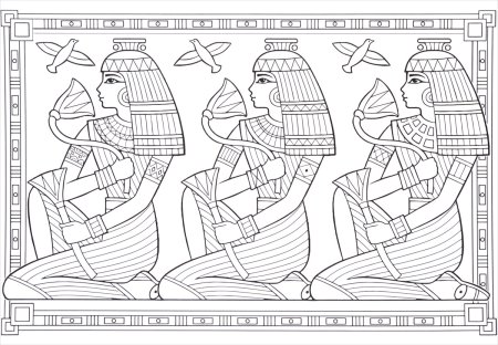 Древнего Египта Раскрашенные