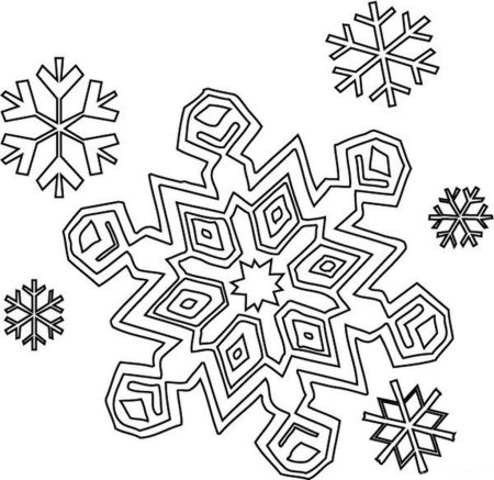 Новогодние раскраски снежинки