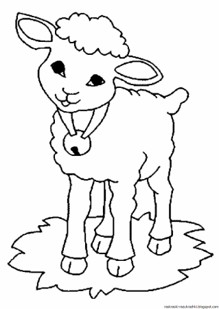Коза раскраска