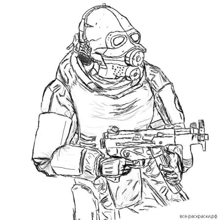 Раскраска сталкер тень Чернобыля на ЧАЭС